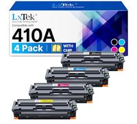 LxTek 410A 410X Toner 410A CF410A CF410X CF411A CF412A CF413A Compatible avec HP 410A Toner 410A 410X pour HP Color Laserjet Pro MFP M477fdw Toner M377dw Toner M477fdn Imprimante CF411X CF412X CF441X