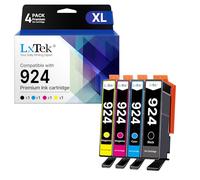 LxTek 924 Cartouches d'encre pour HP 924 Cartouches Compatibles pour HP OfficeJet 8120e 8122e 8124e 8125e pour OfficeJet Pro 8130e 8132e 8134e 8138e 8139e (4 Pack, Pas avec Puce)