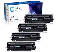 LxTek Cartouche de toner de rechange pour HP 83X CF283X 83A CF283A pour imprimantes laser Laserjet Pro M201dw M201n M201 M125 M125nw M127fn M127fw M225dn M225dw (4 noir, haut rendement)