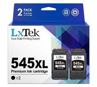 LxTek Cartouches d'encre Remplacement pour Canon 545XL PG-545 XL pour PIXMA MX495 MX490 iP2800 iP2850 MG2450 MG2550 MG2920 MG2950 MG2550S MG2555 MG2555S MG2950S MG2955 (Noir, 2-Pack)