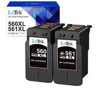 LxTek Cartouches d'encre Remplacement pour Canon PG-560 CL-561 XL 560XL 561XL pour Pixma TS5350 TS5351 TS5352 TS5353 TS7450 TS7451 (Noir Tri-Couleur, 2-Pack)