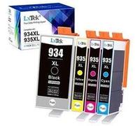 Lxtek cartouches d'encre remplacer pour hp 934 xl 935 xl 934xl 935xl haut rendement pour hp officejet pro 6230 6830, officejet 6820 (1 noir, 1 cyan, 1