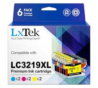 LxTek Cartouches LC3219XL d'encre Compatible pour Brother LC3219XL LC3217 LC3219 XL pour Brother MFC-J5330DW MFC-J5335DW MFC-J5730DW MFC-J6530DW MFC-J6930DW MFC-J6935DW (2 Cyan 2 Magenta 2 Jaune)