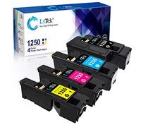 Lxtek Compatible Cartouche de toner de remplacement pour Dell 1250 810 WH C5gc3 Xmx5d Wm2jc au utilisé avec Dell 1250 C C1760nw C1765nfw C1765NF imprimante 1350 CNW 1355 cn 1355 cnw (Noir/cyan/magenta/jaune, 4-pack)