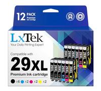 LxTek Compatible Cartouche d'encre Remplacement pour Epson 29 29XL pour Expression Home XP-342 XP-255 XP-235 XP-435 XP-332 XP-345 XP-335 XP-245 XP-247 XP-432 XP-455 (Noir Cyan Magenta Jaune, 12-Pack)