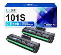LxTek Compatible Cartouches de Toner Remplacement pour Samsung MLT-D101S pour ML-2160 ML-2165 ML-2165W ML-2168 SCX-3405W SCX-3405F SCX-3405 SCX-3405FW SCX-3400 SF-760 SF-761 SF-760P (Noir, 2-Pack)