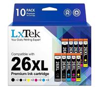 LxTek Compatible Cartouches d'encre Remplacement pour Epson 26 26XL pour Expression Premium XP-510 XP-520 XP-600 XP-605 XP-610 XP-615 XP-620 XP-625 XP-700 (Noir Photo Noir Cyan Magenta Jaune, 10-Pack)