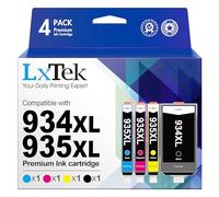 LxTek Compatible Cartouches d'encre Remplacement pour HP 934 XL 935 XL 934XL 935XL pour Officejet Pro 6230 6830, Officejet 6820 (Noir Cyan Magenta Jaune, 4-Pack)