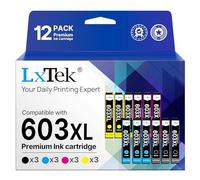 LxTek Lot de 12 cartouches d'encre 603 XL 603XL compatibles avec Epson 603 XL pour Epson XP 3105 pour imprimantes Expression Home XP-3100 XP-3105 XP-4100 XP-4105 XP-2810 XP-2100