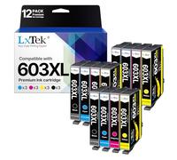 LxTek Lot de 12 Cartouches d'encre 603 XL 603XL compatibles avec Epson 603 XL pour Epson XP 3105 pour imprimantes Expression Home XP-3100 XP-3105 XP-4100 XP-4105 XP-2810 XP-2100