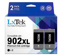 LxTek Lot de 2 cartouches d'encre de rechange pour HP 902XL 902 Noir à utiliser avec Officejet 6978 6968 6962 6954 6975