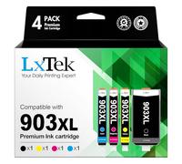 LxTek 903XL 903 Cartouche d'encre Compatible pour Cartouche 903 XL Cartouche pour HP Officejet 6950 6951 OfficeJet Pro 6960 6970 6974 Cartouche pour HP 903 XL (4 Pack)
