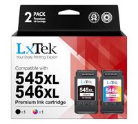 LxTek Cartouches d'encre Remplacement pour Canon PG545 CL546 XL PG-545XL CL-546XL pour Pixma MX495 TR4550 TR4551 TS3150 TS3151 MG2450 MG2500 MG2950 MG2550S MG2555S MG3050 (Noir Tri-Couleur, 2-Pack)