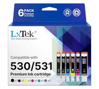 LxTek PGI-530 CLI-531 Cartouches d'encre pour Canon 530 531 pour TS8750