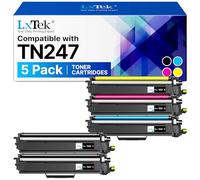 LxTek TN-243CMYK TN247 compatible avec Brother TN-243CMYK TN 247 TN 243 TN243CMYK pour toner Brother MFC L3750CDW DCP-L3550CDW MFC-L3770CDW HL-L3210CW MFC-L3710CW HL-L3270CDW DCP-L35. 10 CDW (lot de 5