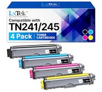 LxTek TN241 TN245 Lot de 4 toners compatibles avec Brother TN-241 TN-245 pour Brother MFC 9332CDW Toner MFC-9142CDN DCP-9022CDW HL-3142CW HL-3152CDW