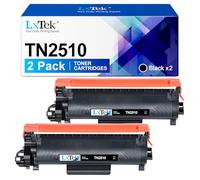 LxTek TN2510 Compatible avec Brother TN-2510 TN 2510 Cartouches Toner pour Brother MFC-L2800DW HL-L2400DWE MFC-L2835DW HL-L2445DW MFC-L2860DWE MFC-L2827DW DCP-L2665DW DCP-L2660DW (Noir, 2-Pack)