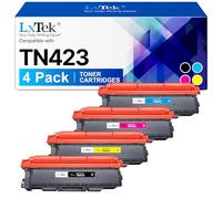 LxTek TN423 pour MFC-L8690CDW Toner pour Brother 423 TN 423 TN-423 TN423 Toner TN-423BK TN423BK Compatible avec HL-L8260CDW DCP-L8410CDW HL-L8360CDW MFC L 8390CDW MFC-L8900CDW Lot de 4