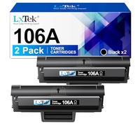 LxTek W1106A 106A Lot de 2 toners compatibles avec HP 106A pour HP Laser MFP 137fwg Noir pour HP Laser 107w Toner 107a 107r MFP 137fwg 137fnw 135wg 135w 135a 135r