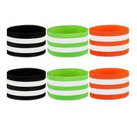 Lxtness Brassard Réfléchissant, Barres Parallèles Fort Pouvoir Collant Réfléchissante Brassard Sécurité Haute Visibilité Brassard de Sécurité pour La Plupart des Gens et Faire Vélo