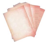 Lxtness Lot de 60 feuilles de papier à lettre vintage - Format A4 | Imprimées des deux côtés - Idéal pour les invitations et les lettres vintage - Papier vintage pour certificats