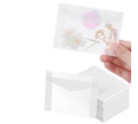 LXUEJIE Lot de 100 sachets en papier parchemin - 10 x 7 cm - Petits sacs en papier transparent pour paillettes, confettis, maquillage, aiguilles, mariage.