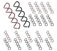 LXUEJIE Lot de 20 épingles à cheveux en spirale, 2 couleurs, épingles à cheveux en spirale pour filles et femmes, pinces rondes et torsadées, élégantes épingles à chignon en alliage, noir et marron