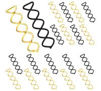 LXUEJIE Lot de 20 épingles à cheveux en spirale, 2 couleurs, épingles à cheveux en spirale pour filles et femmes, pinces rondes et torsadées, élégantes en alliage pour cheveux (noir doré)