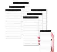 LXUEJIE Lot de 6 petits blocs-notes A7 lignés - 30 feuilles par bloc-notes - Petit bloc-notes - Pour travail, étude, bureau, école, maison