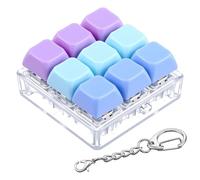 LXUEJIE Mini clavier Fidget Toy avec porte-clés, bouton de décompression pour adultes, pour soulager le stress, passer le temps (9 en 1)