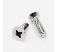 LXURY 25/50pcs Longueur: 3-60mm M3 M3.5 A2-70 304 Boulon à vis à tête fraisée Plate en Acier Inoxydable (Color : 30mm, Size : M3.5 50pcs)