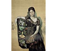 LXURY Affiches Pablo Picasso《Portrait d’Olga dans Un Fauteuil》Peinture sur Toile et estampes Illustration Art Mur Décoration d’intérieur Moderne Photos 50x70cmx1 sans Cadre