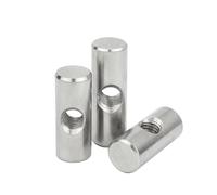 LXURY Boulons à écrou de Baril M4 M5 M6 304 Acier Inoxydable goupille cylindrique Goujon Trou croisé Marteau écrou intégré for Meubles en Bois (Size : OD6 M4x10(4PCS))