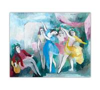 LXURY Célèbres Affiches de Marie Laurencin《Danseurs》Peinture sur Toile Marie Laurencin estampes Illustration Art Mural pour Chambre Home Decor Photos 50x70cmx1 sans Cadre