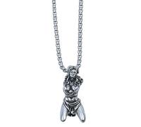 LXURY Collier Pendentif déesse souffrante en Argent Sterling-Symbole de Force et de résilience, Bijoux en Argent Vintage pour Femmes Hommes (1pcs)