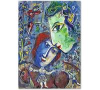 LXURY Marc Chagall Affiches Marc Chagall Estampes Abstrait《Amoureux》Tableau sur toile Marc Chagall Wall Art Marc Chagall Photos Décoration d’intérieur 40x60cmx1 Sans cadre