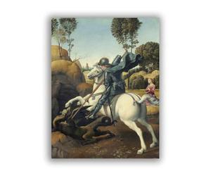 LXURY Tableaux religieuses Saint Georges et le dragon Art mural célèbre gi impression sur toile Oeuvre d'art Moderne Religieuse Pour la Décoration 30 x 39 cm sans cadre