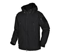LXURY Veste imperméable Coupe-Vent pour Hommes, Veste Tactique Militaire à Capuche, imperméable, à Coque Souple, pour l'extérieur, Veste de randonnée, 2023 (4XL,Black)