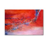 LXURY Zao Wou-Ki Tableaux abstraite Terre rouge - 16.01.2005" Impression sur toile Affiche d'art célèbre Art mural moderne pour salon 60x90 cm sans cadre