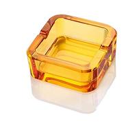 Lxuwbd Cendrier en verre cristal (jaune, grand)