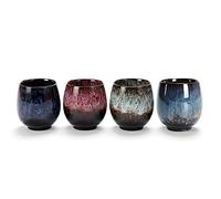 Lxuwbd-Jianzhan Lot de 4 tasses à thé en céramique Kung Fu