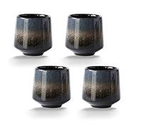 Lxuwbd Service à thé en céramique, service à thé Kung Fu, tasse à café, service à thé Yerba Mate 4 pièces en céramique, tasse à café expresso, tasse à thé (couleur dégradée)