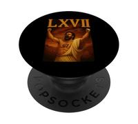 LXVII 67 Meme Roman Epic Viral Internet Humour Brainrot Blague PopSockets PopGrip Adhésif