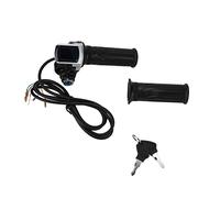 LXWalibrex 24V Half - Twist Throttle Grip with LED Power Indicator and 2 Keys, Electric Throttle Handlebar for E - Bikes and Scooters, Ergonomic ABS Grip with Anti - Slip Grooves
