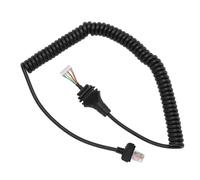 LXWalibrex Câble de microphone de remplacement pour HM-152, HM-154, cordon de microphone portable pour voiture avec conception à ressort, fil en PU résistant à l’usure, compatible avec