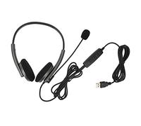 LXWalibrex Casque pour Centre d’appels, écouteurs de Service Client avec Micro à réduction de Bruit, Communication vocale HD, Conception protectrice pour l’Audition, Bandeau rétractable (USB)