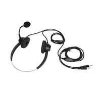 LXWalibrex Casque téléphonique à Double connecteur 3,5 mm, Casque Professionnel pour PC, Casque Filaire binaural pour Le Service Client avec Volume réglable et Micro, adapté aux centres