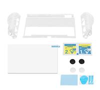 LXWalibrex Étui de Protection 8 en 1 pour OLED, Protecteur d’écran en Verre trempé avec couvercles à poignée, Coque en PC cristalline et Film Haute Transparence pour