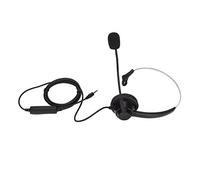 LXWalibrex H360 - Casque de Bureau 3,5 MV 3,5 mm, Casque monophonique pour Centre d’appels avec contrôle du Volume et Muting du Micro, Casque de Communication Filaire pour Le télétravail et