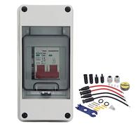 LXWalibrex Interrupteur d’Isolation électrique photovoltaïque DC 500 V, Interrupteur de Coupure DC pour installations PV, Interrupteur de Charge DC Solaire étanche IP65 avec Couvercle (40A)